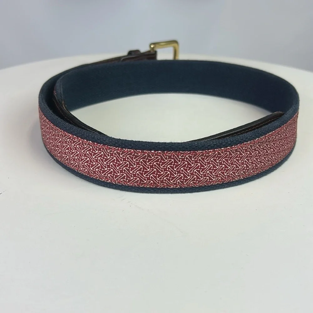 Vineyard Vines Men’s Anchor Down Solid Brass Buckle Belt Size 34